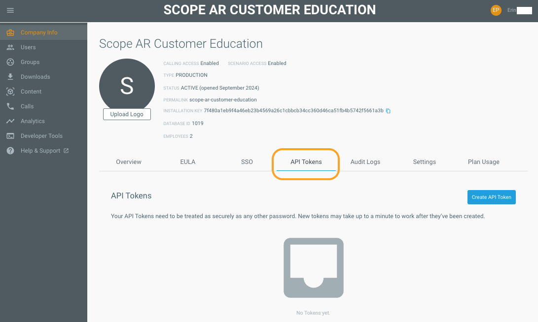 company info - API tokens.png