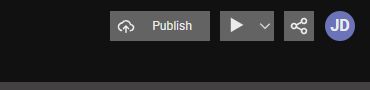 Publish button in the top-right corner of WorkLink Create